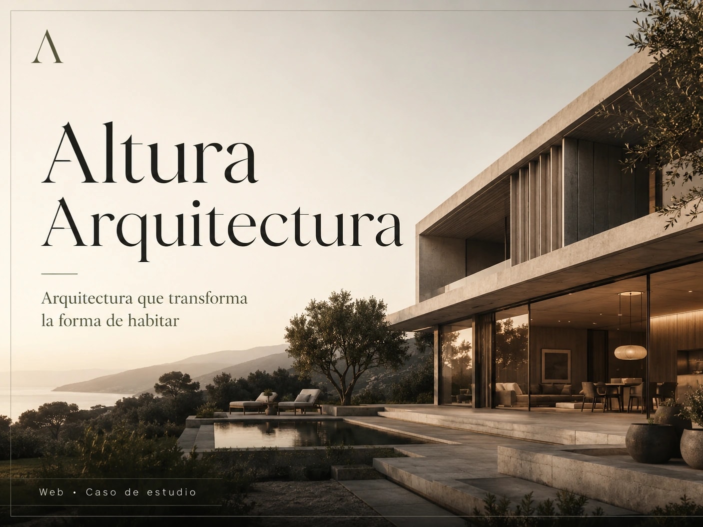 Vista editorial del sitio de Altura Arquitectura con proyectos y fotografía arquitectónica.